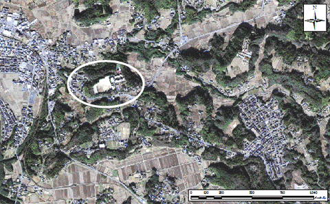 南総中学遺跡周辺空中写真